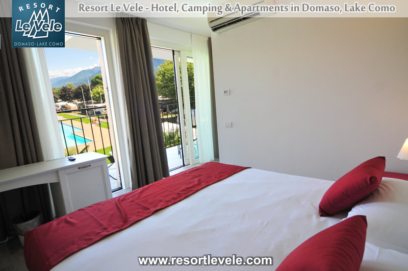 hotel resort le vele domaso lake como - room with balcony lake view